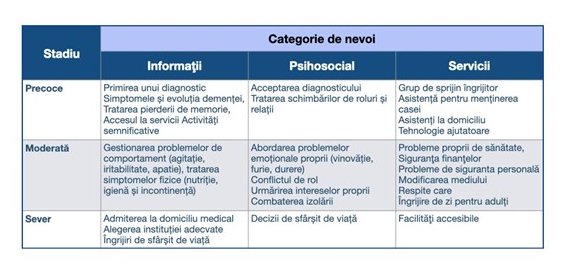 Nevoile îngrijitorului informal